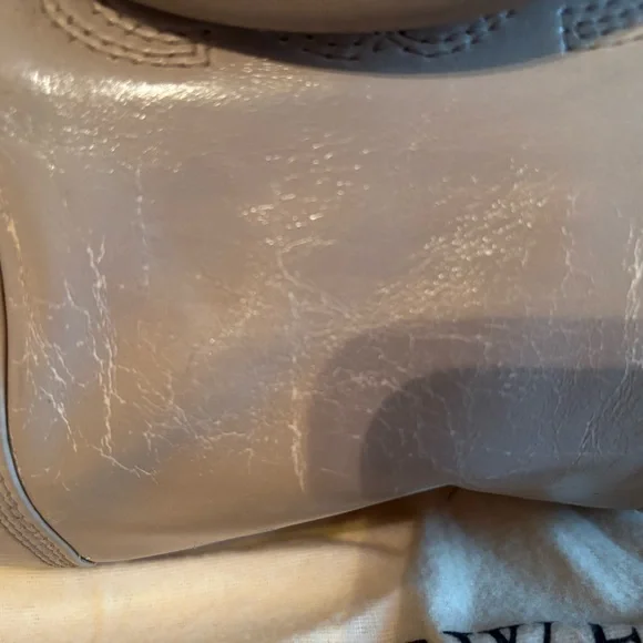 Authentic Vintage LOEWE Anagram Fusta Leather Tote Bag – Metallic Champagne - Picture 4 of 12